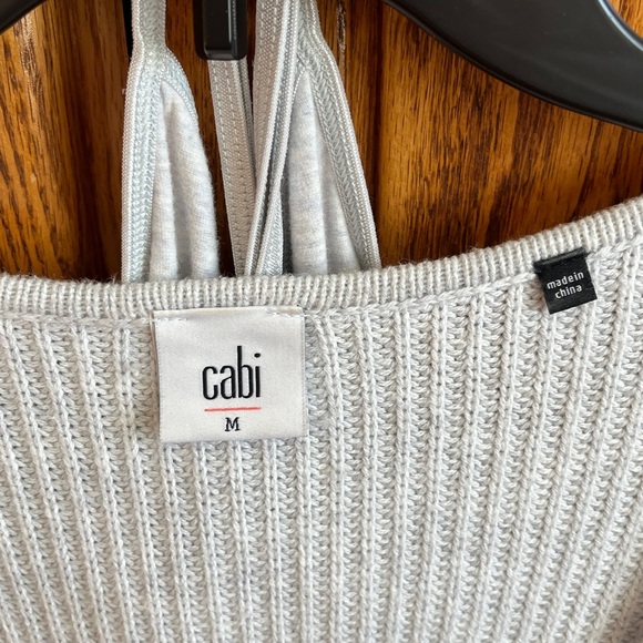 CAbi Soft Gray Knit V-Neck Sweater with cami. - Picture 2 of 4